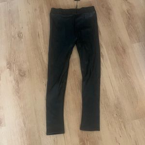 NWT Pleather leggings. From Pink Lilly boutique size (XL)